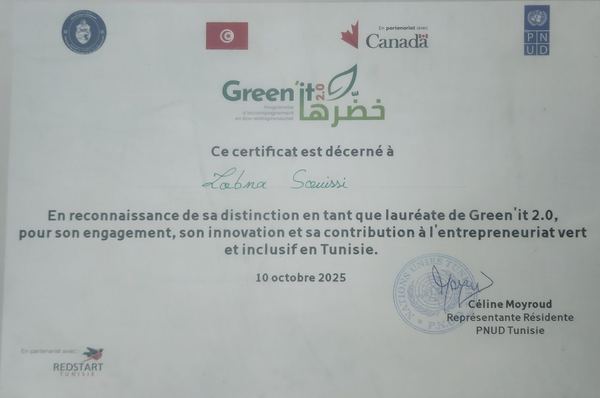 Certificat Green'it 2.0 — PNUD Tunisie